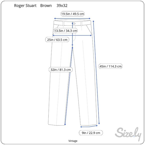 Roger Stuart Clothes Vintage Mens Wool Brown Blazer Cuffed Trousers Suit Set 46L - Picture 8 of 15
